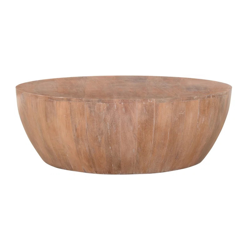 Cassius Solid Wood Single Drum Coffee Table | Wayfair North America