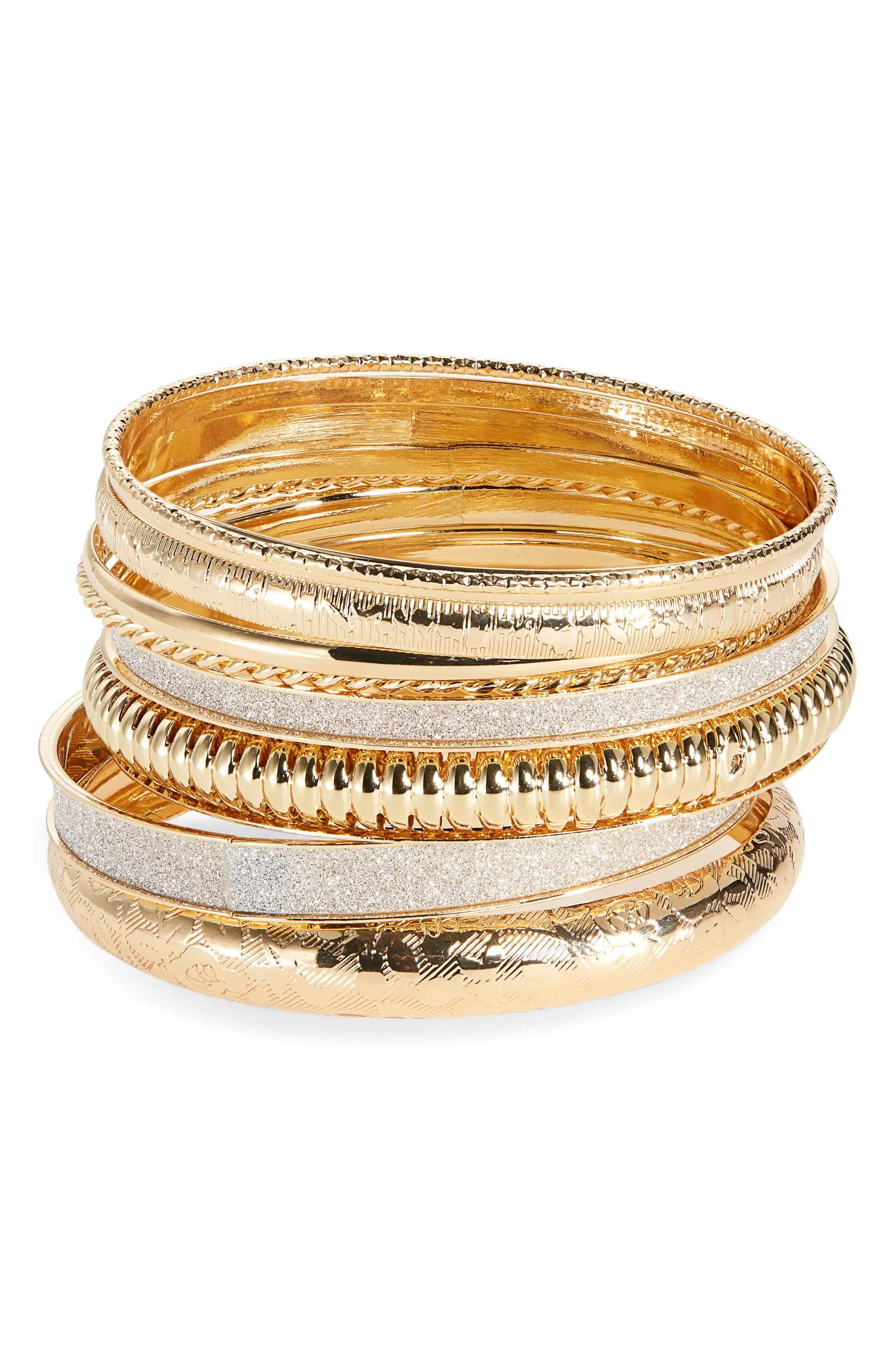 NORDSTROM RACK Set of 8 Bangle Bracelets | Nordstromrack | Nordstrom Rack