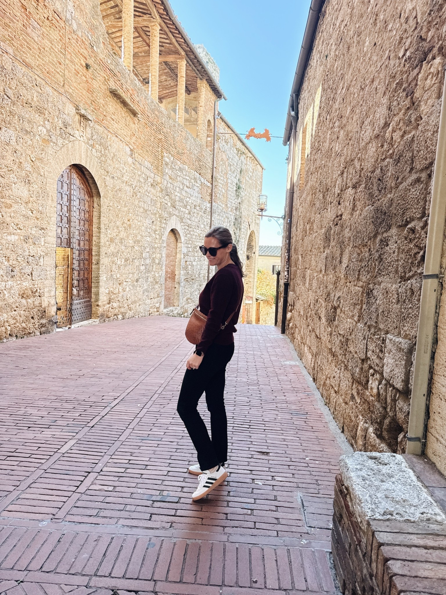 Sweater size small
Jeans size 27 (they run small) 
Shoes I’m between a 6.5/7 and went with a 6

#LTKSeasonal #LTKOver40 #LTKTravel
