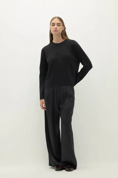 NAKED CASHMERE Tammy Cashmere Crewneck Sweater in Black at Nordstrom, Size X-Small | Nordstrom