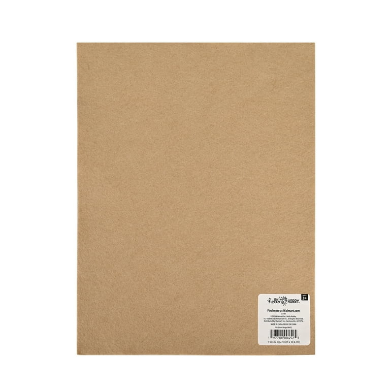 Hello Hobby Tan Beige Felt Sheet, 9x12 | Walmart (US)