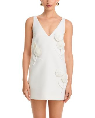 Self-Portrait Crepe Embellished Flower Mini Dress | Bloomingdale's Women | Bloomingdale's (AU)