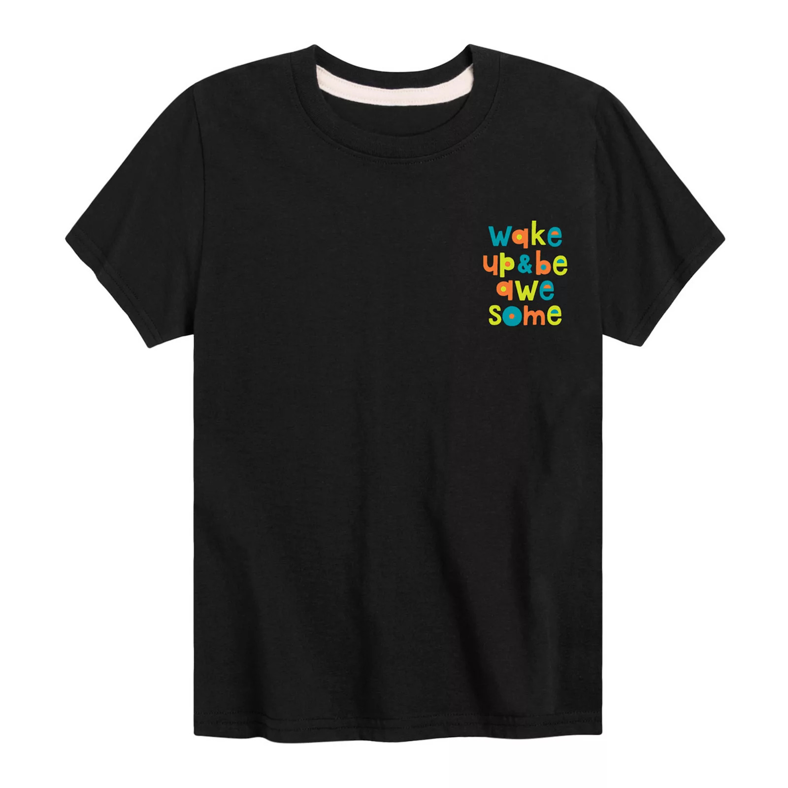 Boys 8-20 Wake Up And Be Awesome Graphic Tee, Boy's, Size: Small, Black | Kohl's
