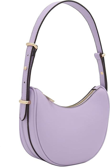FashionPuzzle Small Crescent Smooth Faux Leather Underarm Shoulder Bag | Amazon (US)