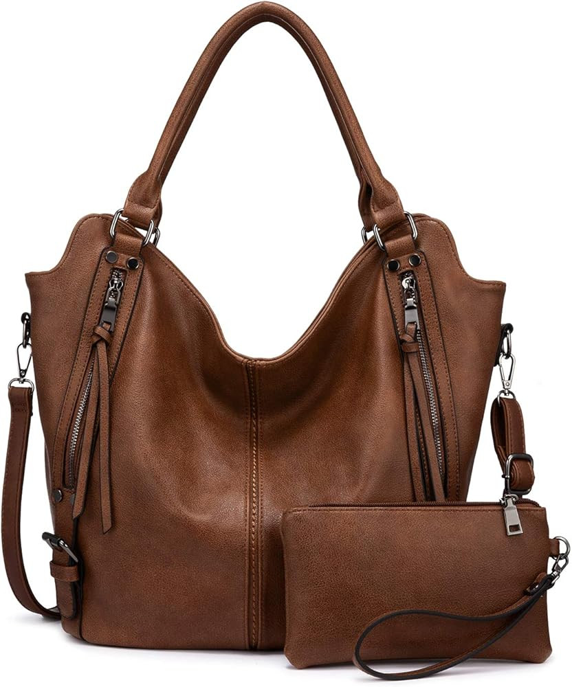 Tote Bag for Women PU Leather Shoulder Bags Fashion Hobo Bags Large Purse and Handbags with Adjus... | Amazon (US)