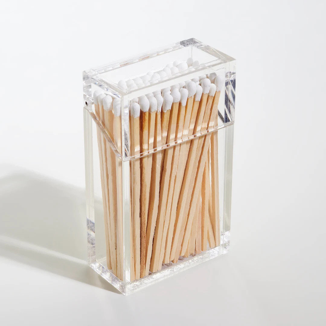 Acrylic Flip Top Case With Long 4 White Tip Matches - Etsy | Etsy (US)