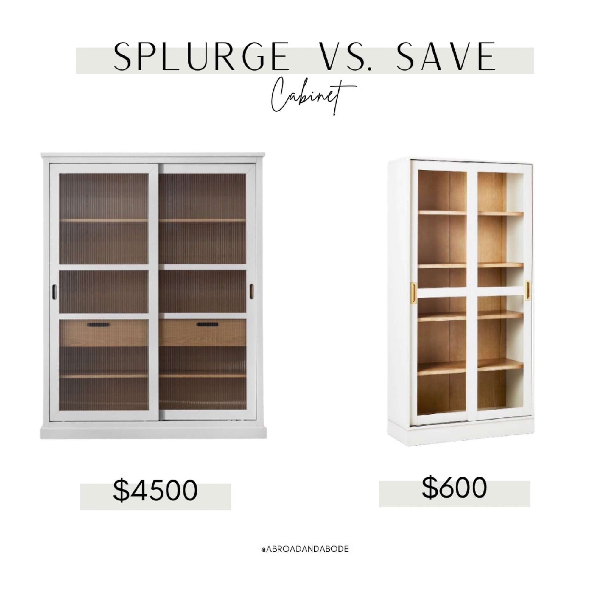 Splurge vs Save: Display Cabinet!

Cabinet, living room cabinet, target finds, McGee and Co, living room, entryway, console, look for less, affordable home decor, modern home, storage cabinet

#LTKunder50 #LTKhome #LTKunder100