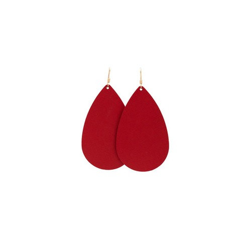 Kiss Me Leather Earrings | Nickel and Suede