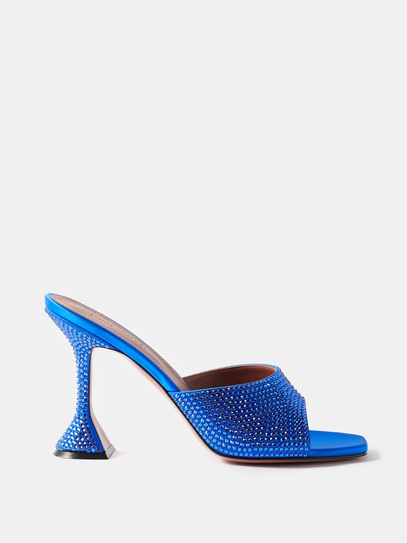 Lupita 95 crystal-embellished satin mules | Matches (US)