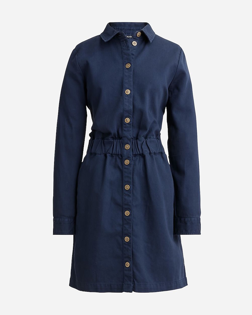 Long-sleeve button-front chino dress | J.Crew US