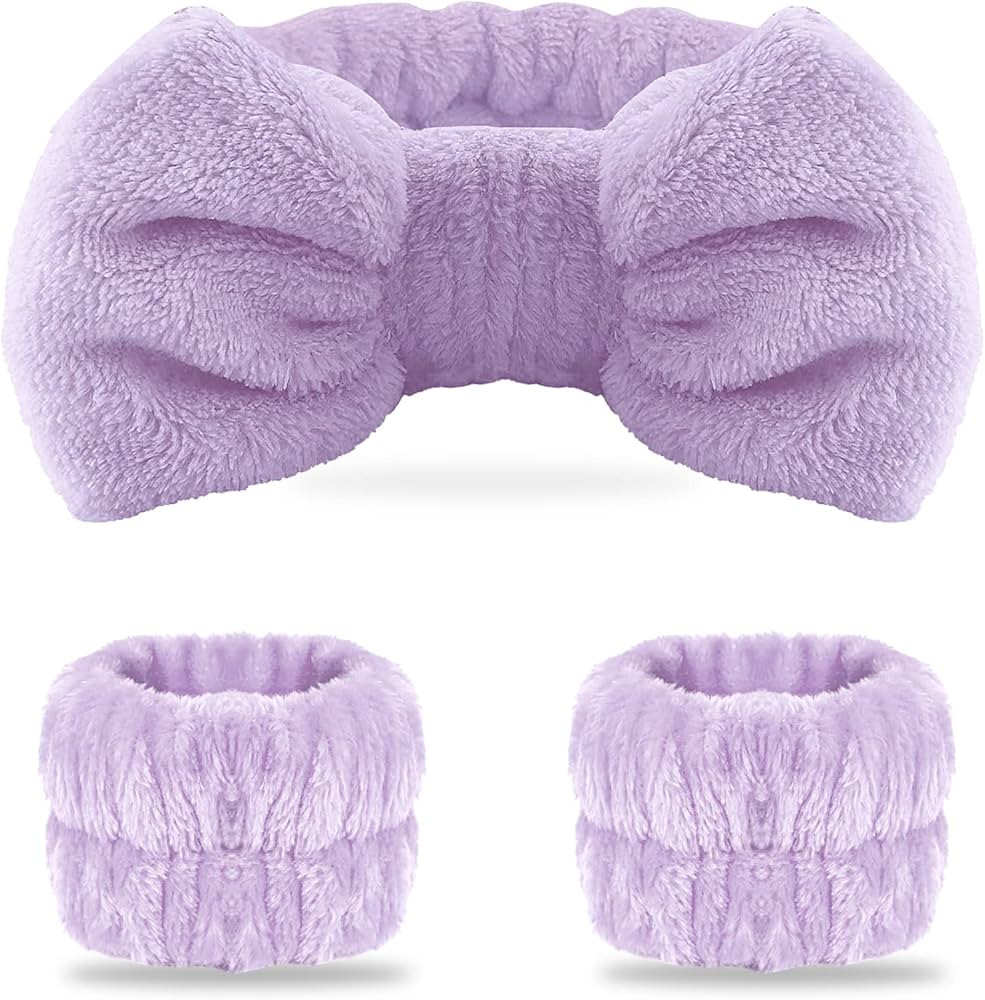 WSYUB Spa headband, Wristbands, Headband for Washing Face, 2pcs Wristlets for Sleeves Dry, Make u... | Amazon (US)