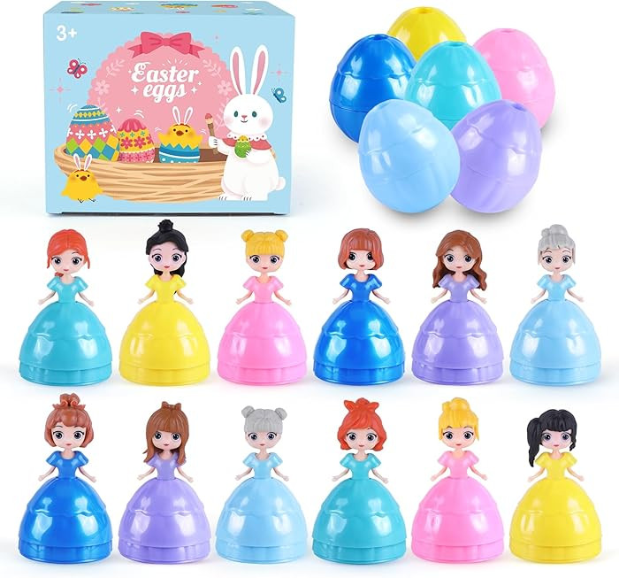 Konijiwa Easter Gifts for Kids, 12 Piece Prefilled Easter Egg,Perfect for 3+ Year Old Boys and Gi... | Amazon (US)