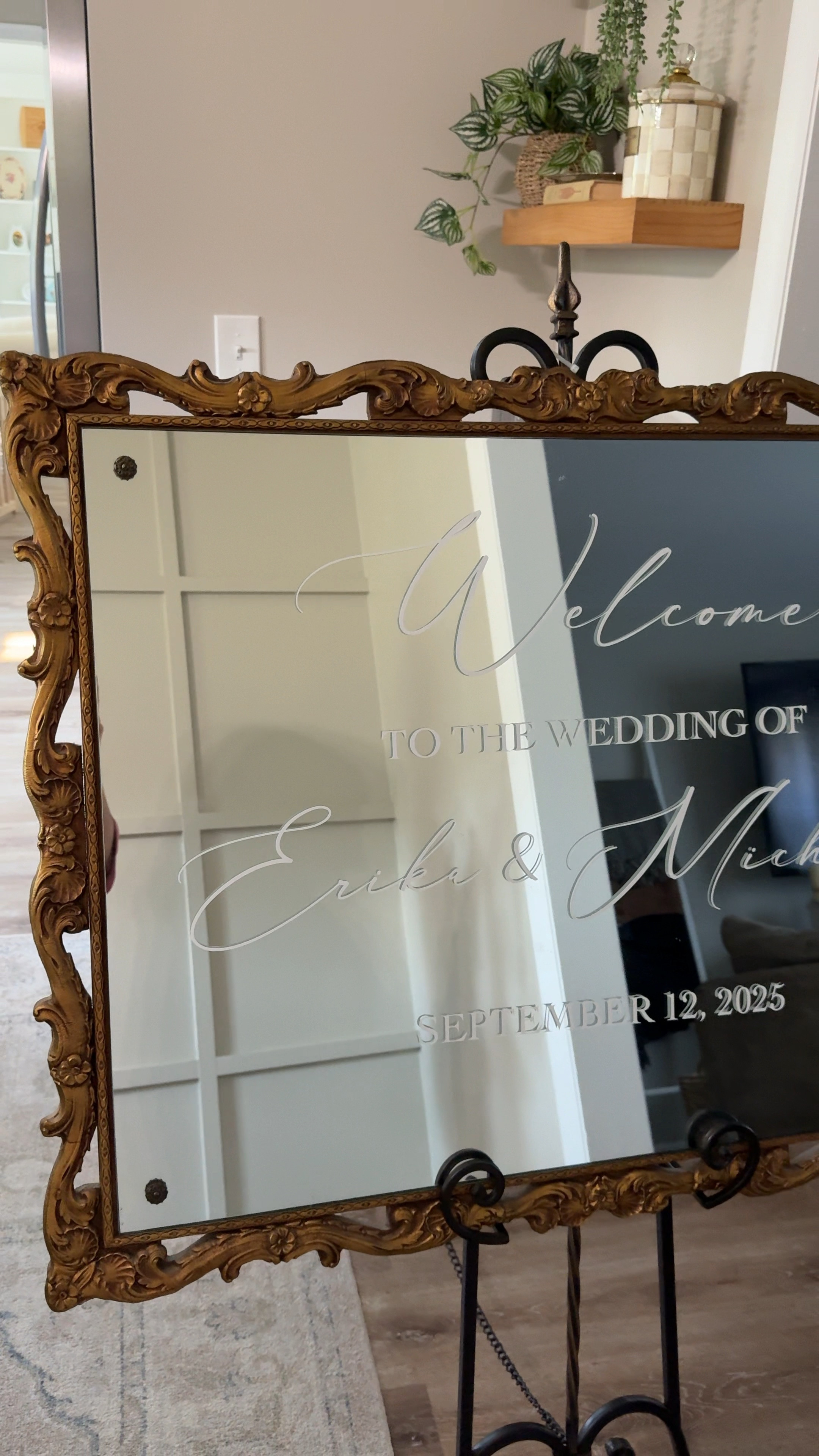 DIY VINTAGE WELCOME MIRROR
love the new vinyl and transfer tape I used!! 

#LTKWedding #LTKHome #LTKSaleAlert