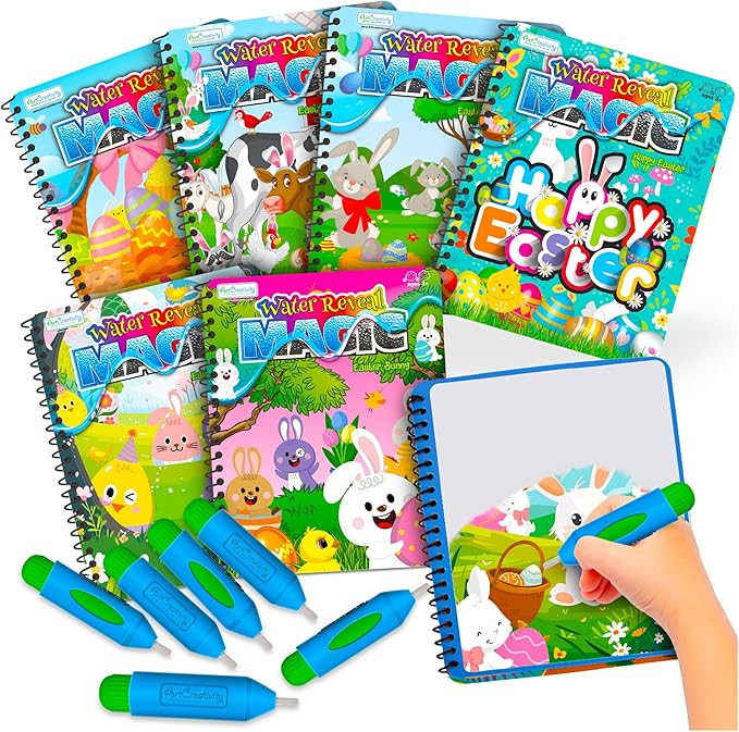 Easter Basket Stuffers for Toddlers, 4 Pack Easter Water Coloring Books for Kids, Easter Basket E... | Amazon (US)