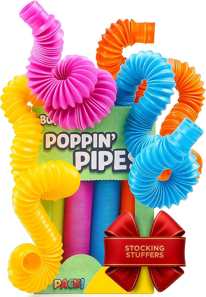 BUNMO Stocking Stuffers for Kids - Pop Tubes - Sensory Toys - Toddler Toys - Imaginative Play & S... | Amazon (US)