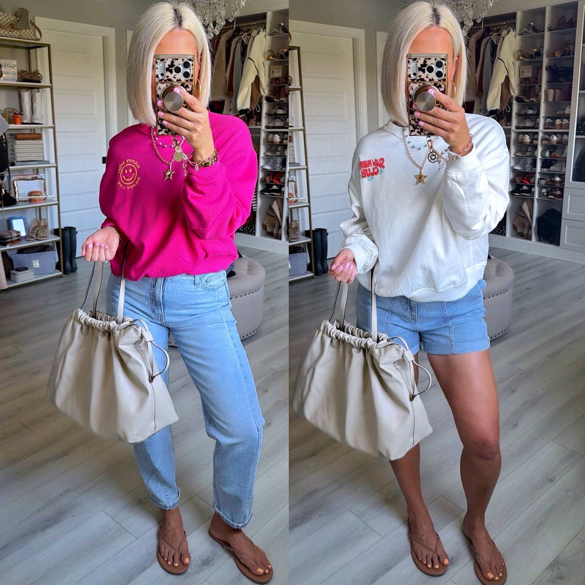 Mom life but make it cute 🖤

Graphic sweatshirts & tees that keep up with busy days—school drop-offs, errands, and everything in between. Comfy, cute, and effortlessly styled.
⬇️⬇️⬇️
Sweatshirts size medium for roomy fit!
Jeans and shorts size 6
Tees size small (run roomy)

#MomStyle #GraphicTees #GraphicSweatshirt #CasualMomStyle #EverydayOutfits #MomUniform #ComfyAndCute #EasyStyle #BusyMomLife

#LTKootd #LTKmomlife #LTKOver40