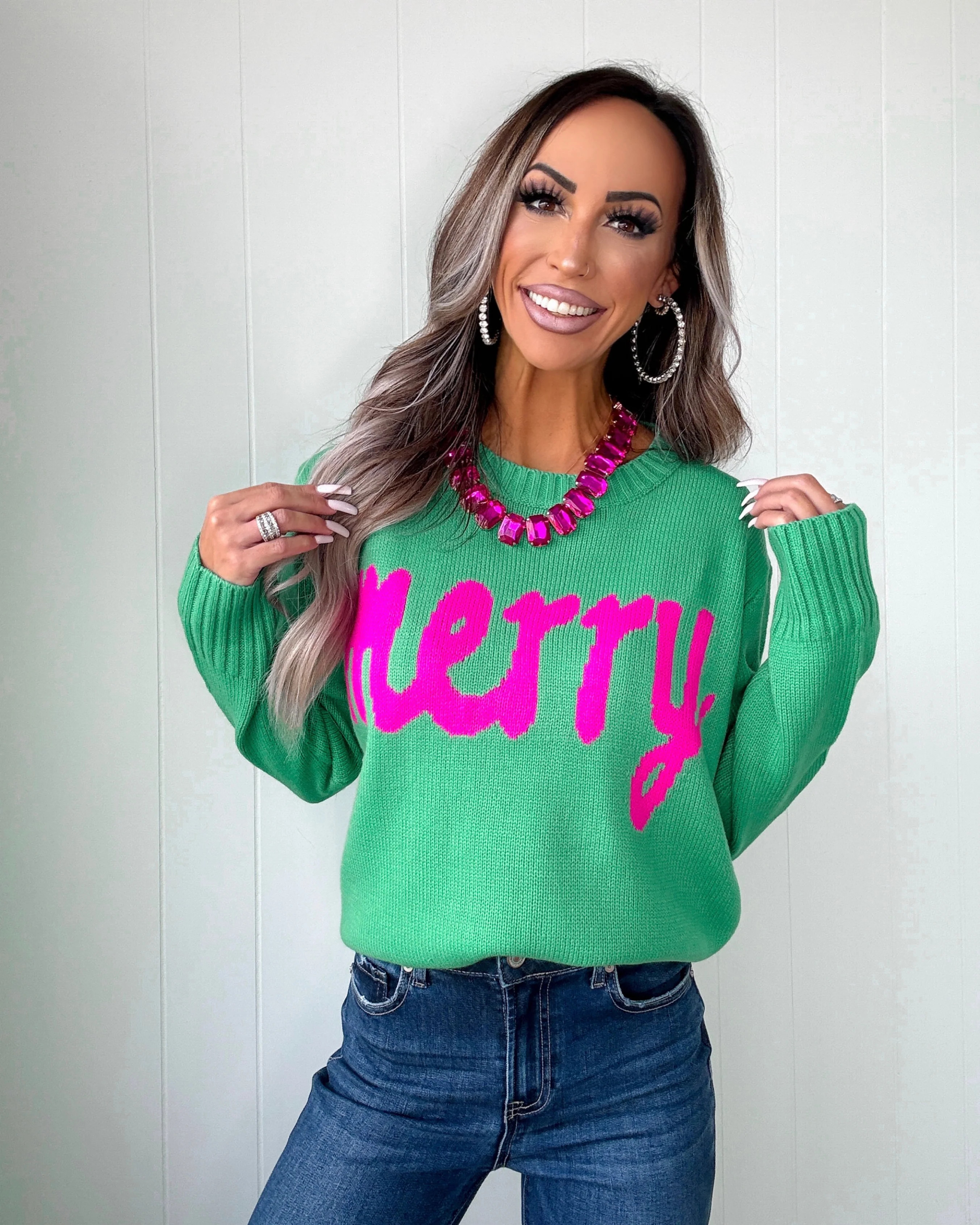 Merry Mood Sweater - Green | Bar T Boutique