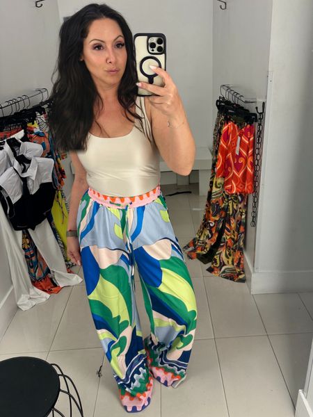 The exact print is gone but I found few similar pairs of pants in Akira! These wide leg pants are the new hottest summer 2024 trend! 

#LTKStyleTip #LTKFindsUnder50 #LTKParties