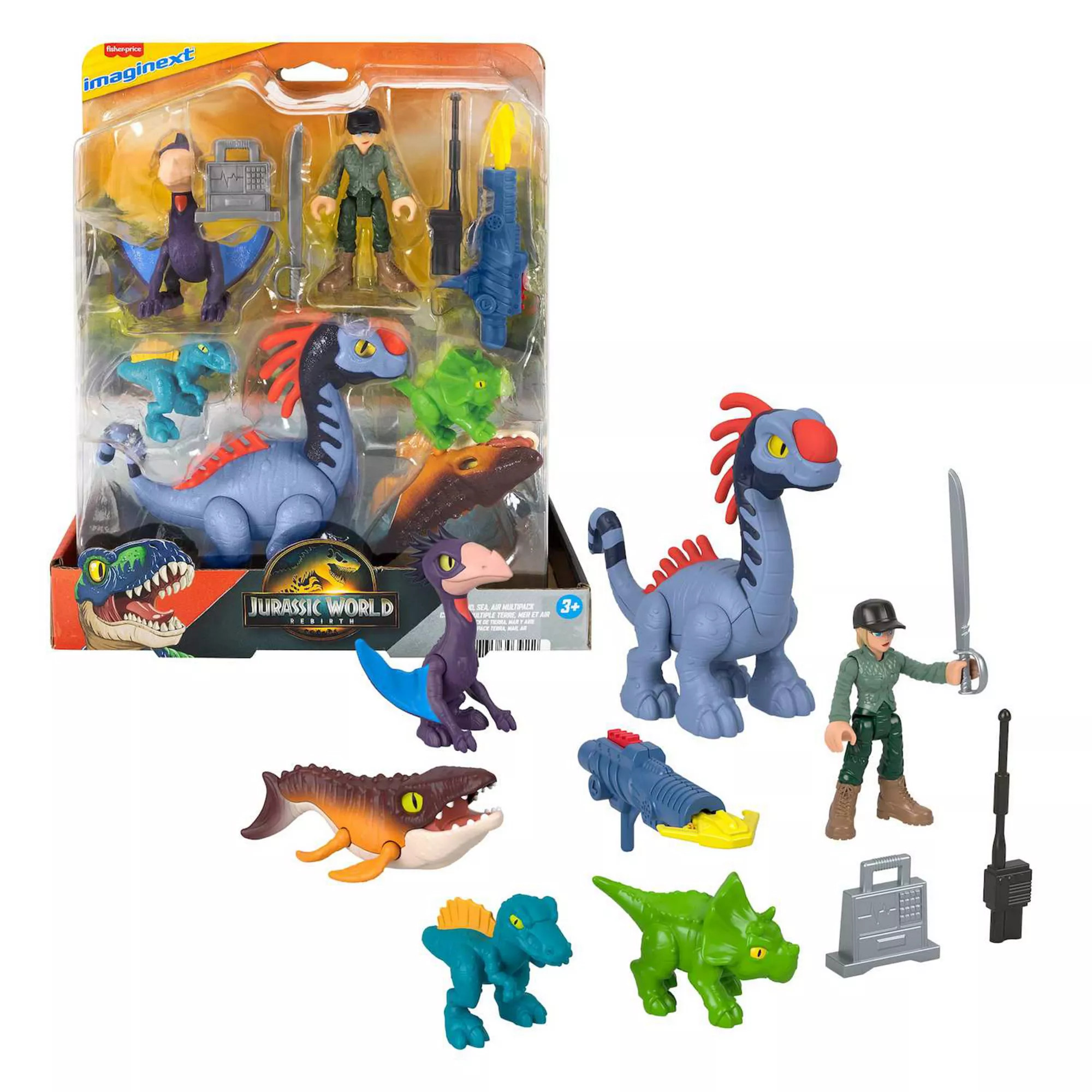 IMAGINEXT Jurassic World Rebirth Set with 6 Action Figures and Launcher | Kohl's