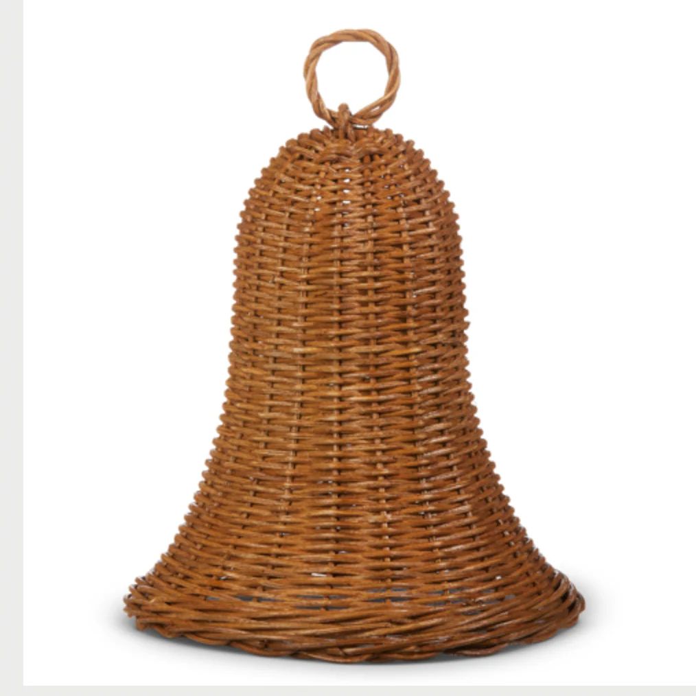 11" NATURAL WICKER BELL | Cottonwood Company