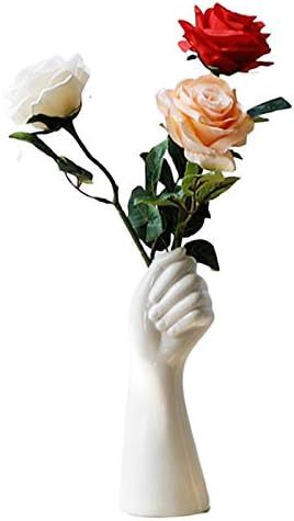 Lucakuins Human Body Arm Ceramic Vase, Dried Flowers Living Room Flower Arrangement Decoration Wh... | Amazon (US)