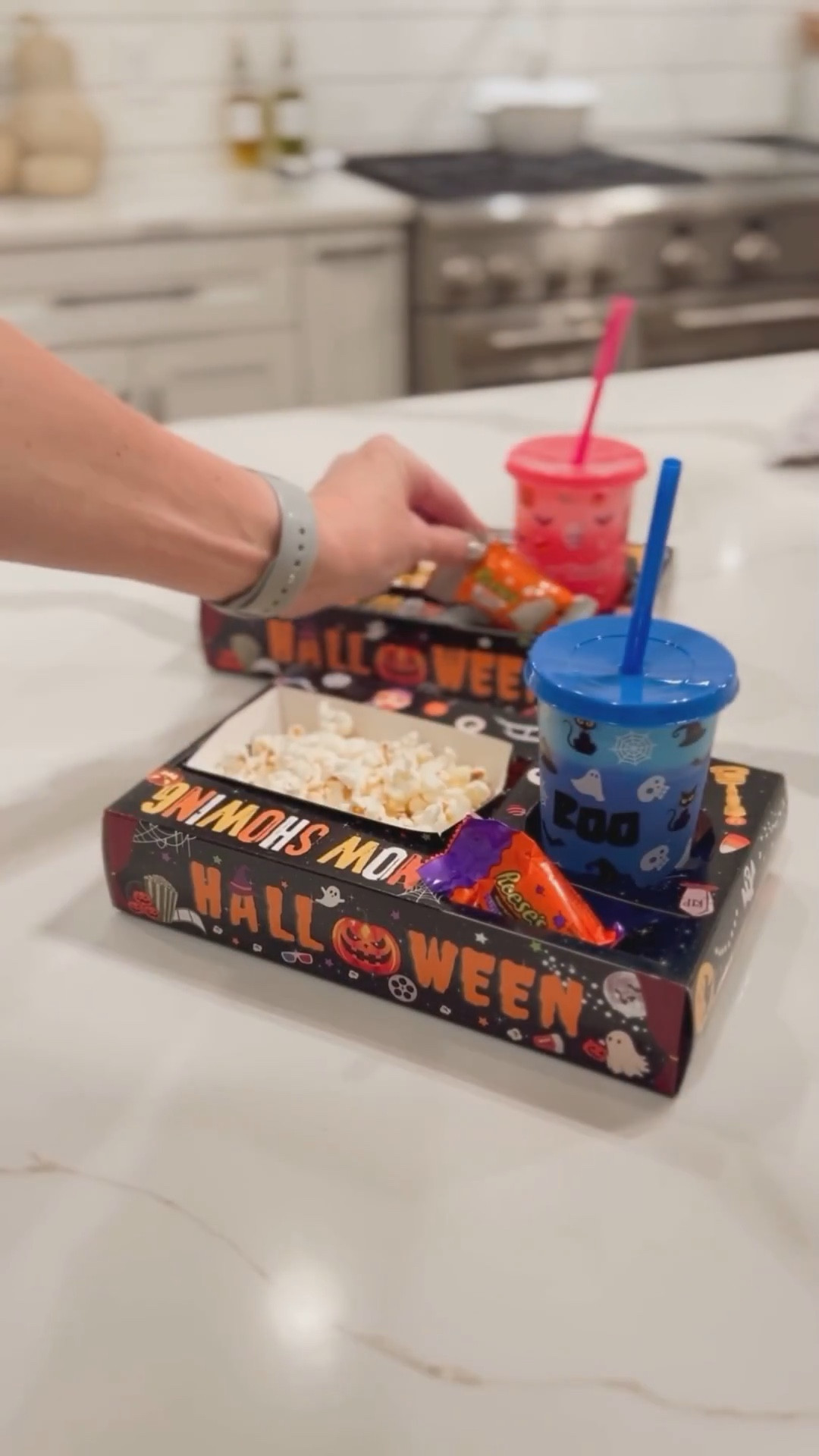 Join us for our Halloween movie night! This just made it so fun and memorable for the kids having their own little popcorn/snack trays and Halloween cups! Perfect for a family night!

#LTKFamily #LTKKids #LTKSeasonal