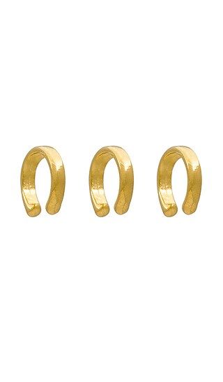 Chelsea Ear Cuff Trio Set in Gold | Revolve Clothing (Global)