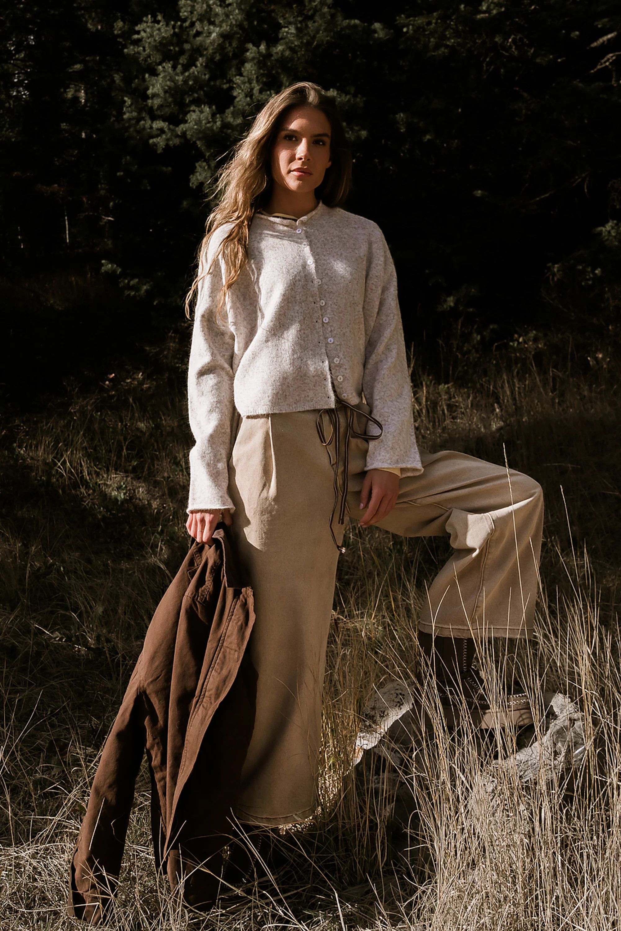 Maci Cardigan in Grey | Böhme US