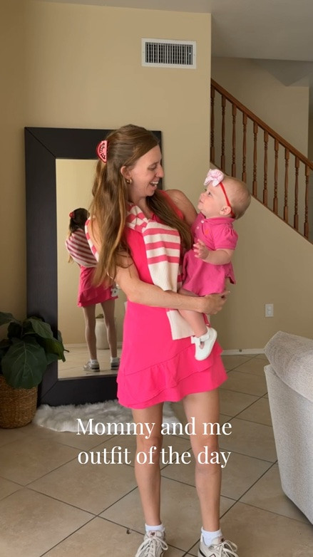 Stay at home mom out for the day always matching my baby girl - she’s wearing the size 18 month Ralph Lauren polo dress 
I’m wearing a size small tennis dress with separate shorts under  ￼￼

#LTKmomlife