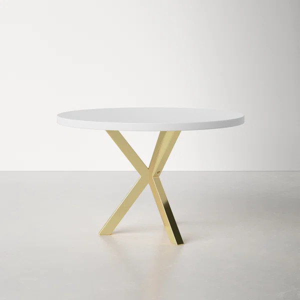 Remi 47'' Iron Pedestal Dining Table | Wayfair North America