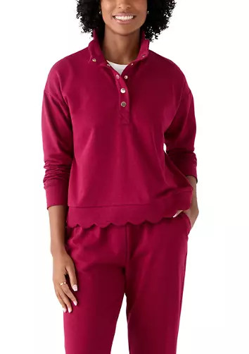 Women's Scalloped Hem Sweatshirt | Belk
