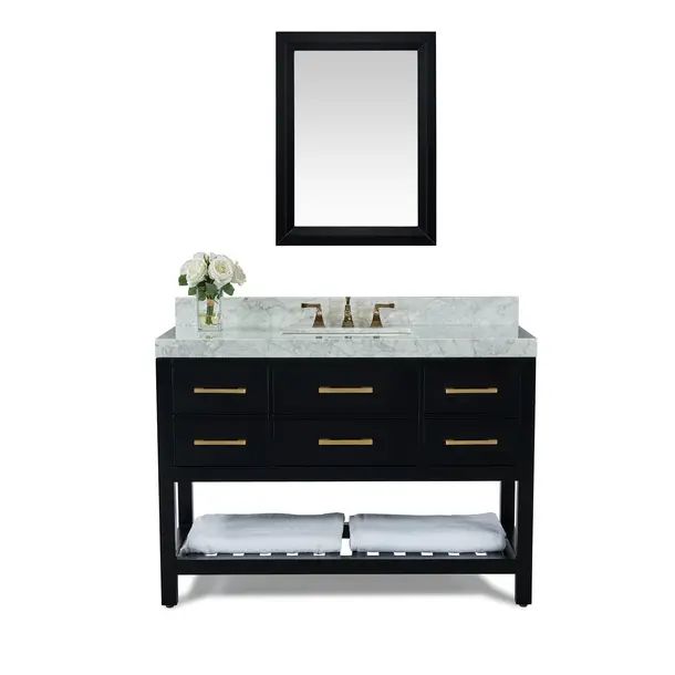 Carrie 48'' Single Bathroom Vanity with Marble Top | Wayfair North America