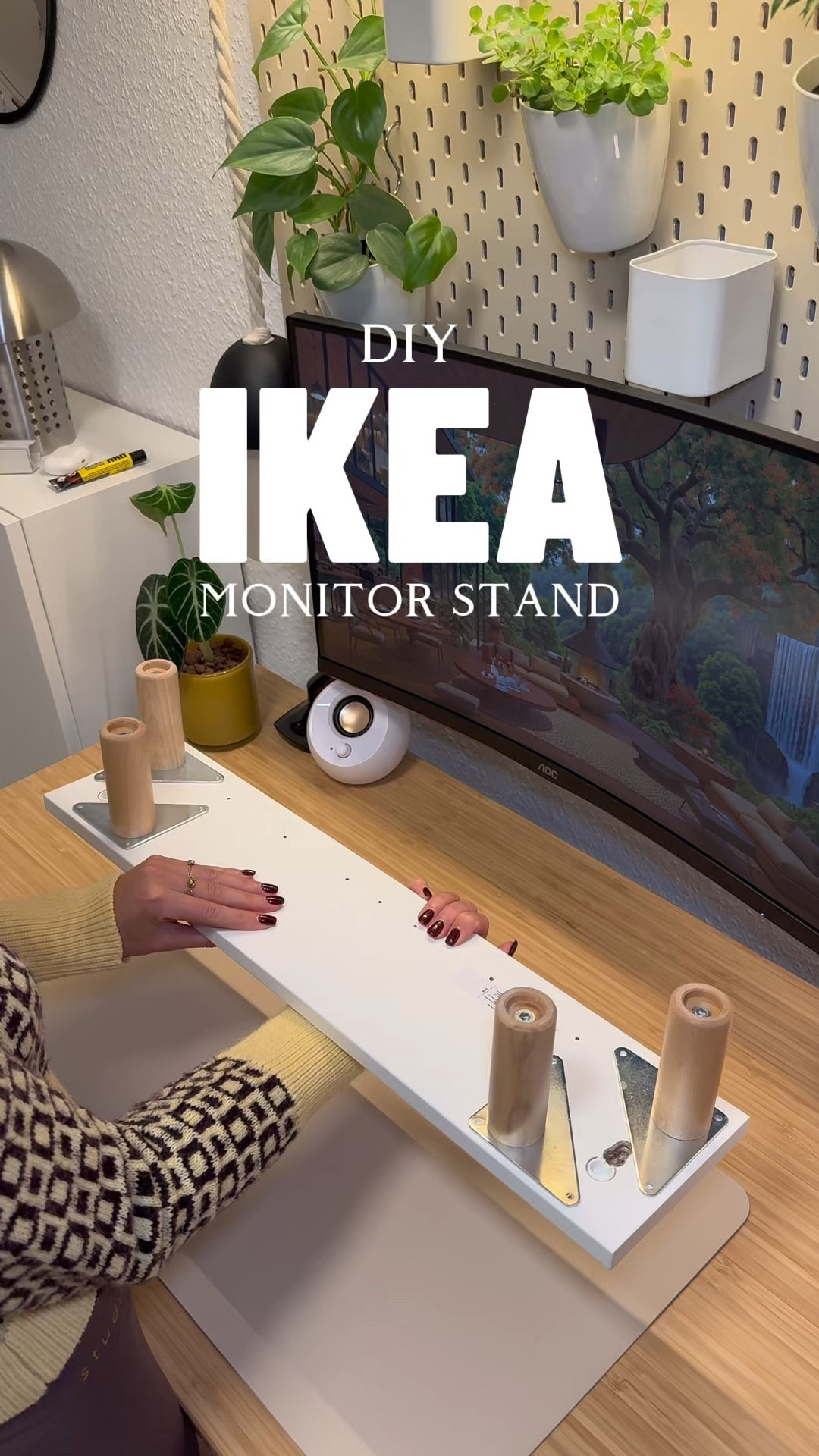 DIY IKEA Monitor Stand 🖥️💡

#LTKdeutschland #LTKhome #LTKeurope