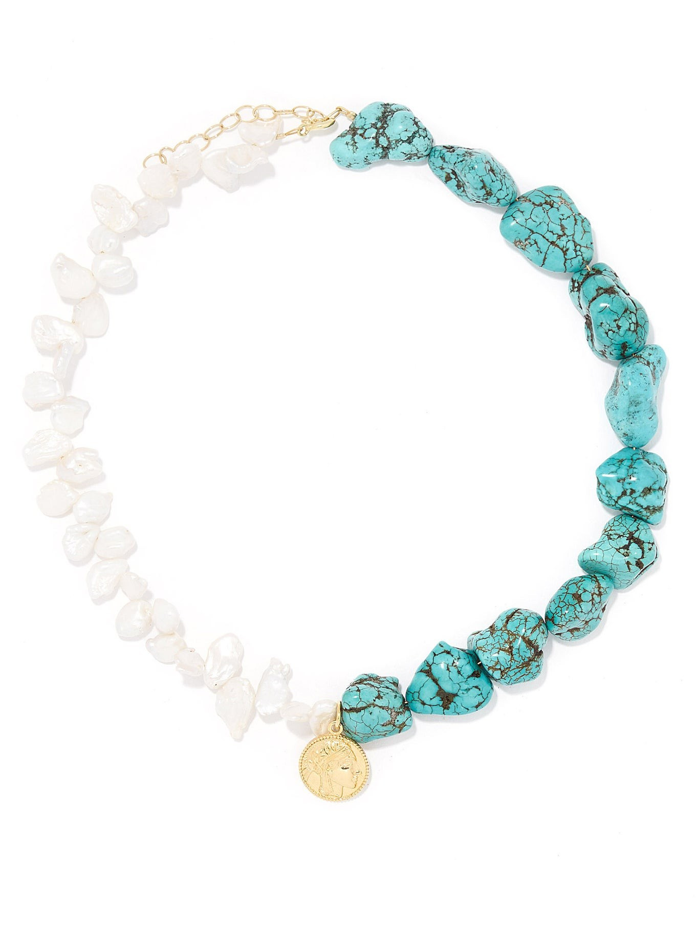 Athena pearl, turquoise & gold-plated necklace | Matches (US)