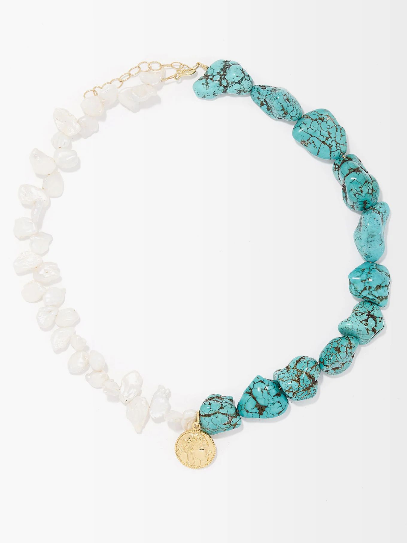 Athena pearl, turquoise & gold-plated necklace | Matches (US)