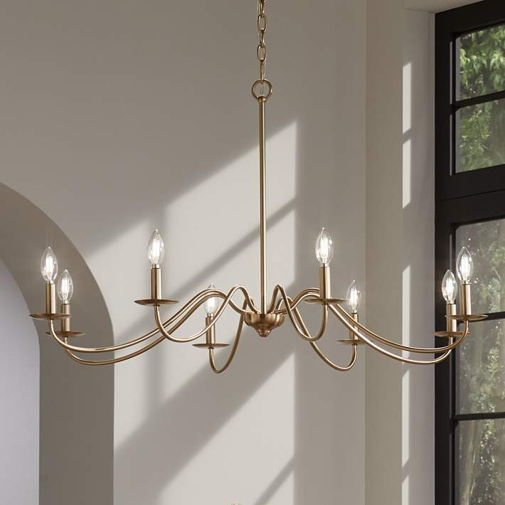 Marinec 42" Wide Soft Gold 8-Light Round Chandelier - #600X0 | Lamps Plus | Lamps Plus