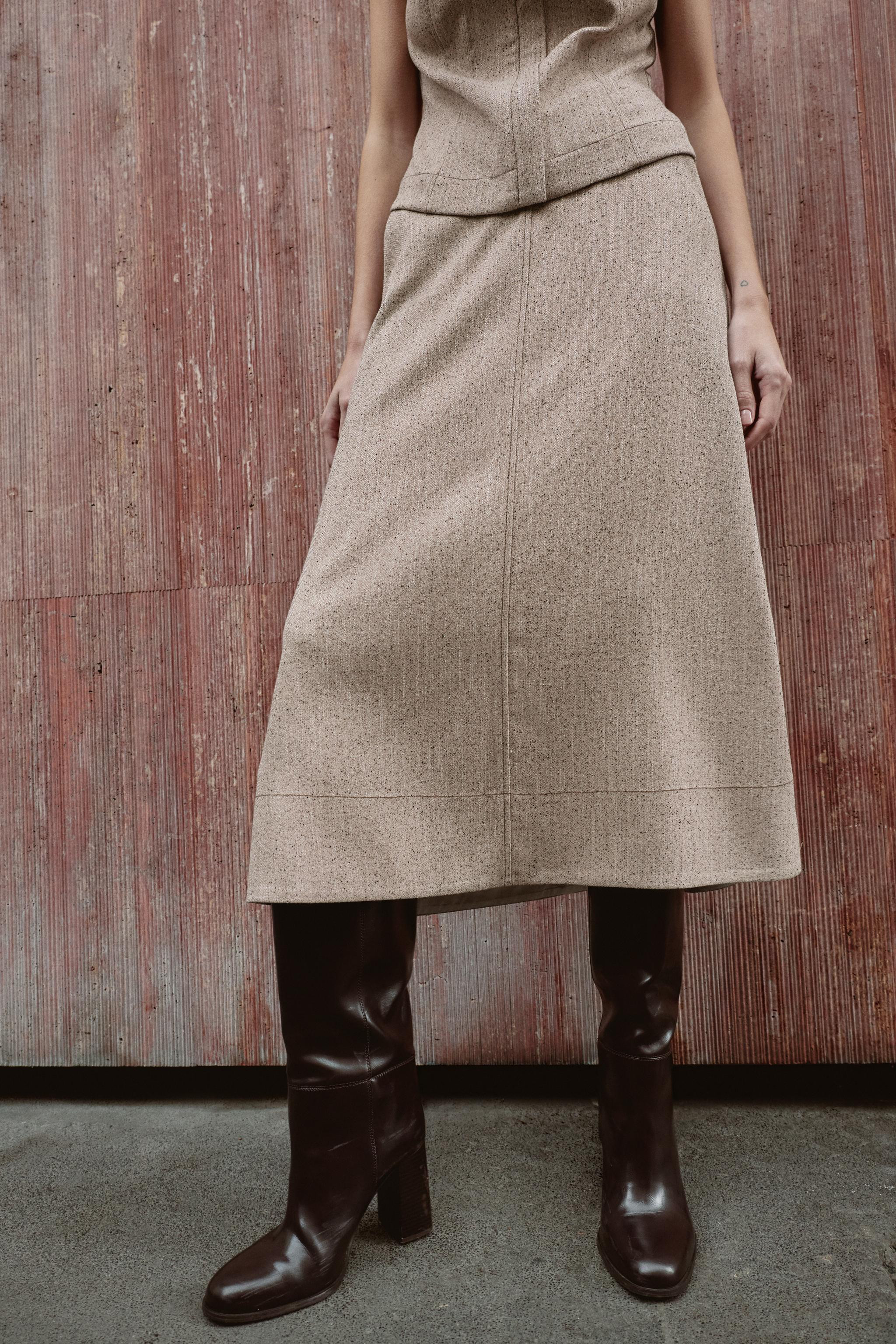 CAPE MIDI SKIRT | Zara US