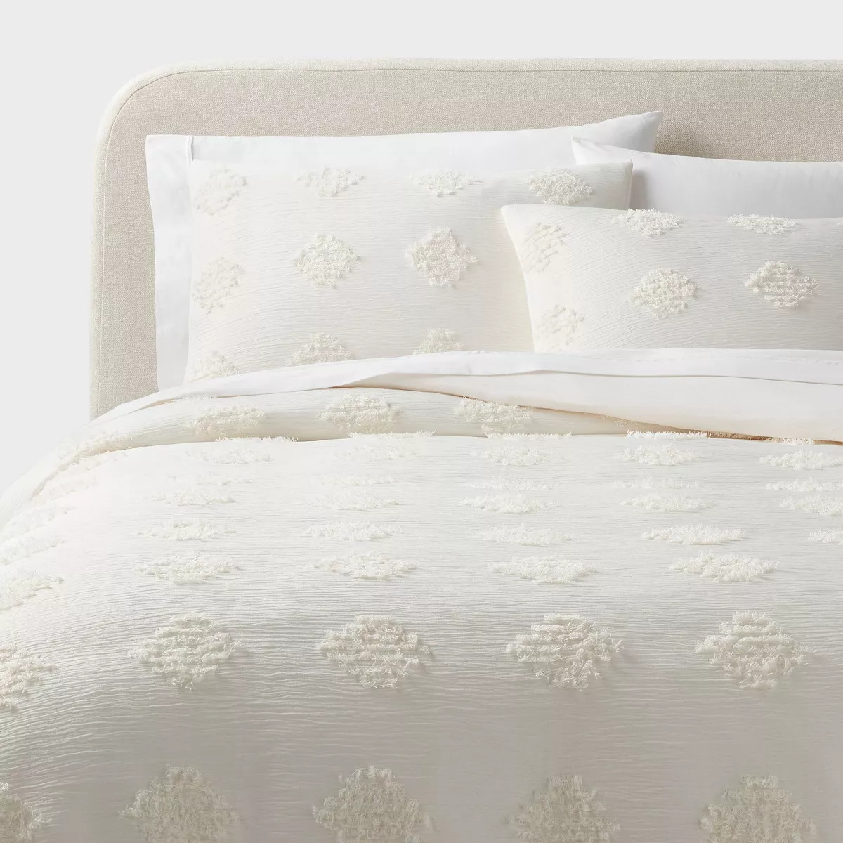 Tufted Diamond Crinkle Duvet Cover and Sham Set - Threshold™ | Target
