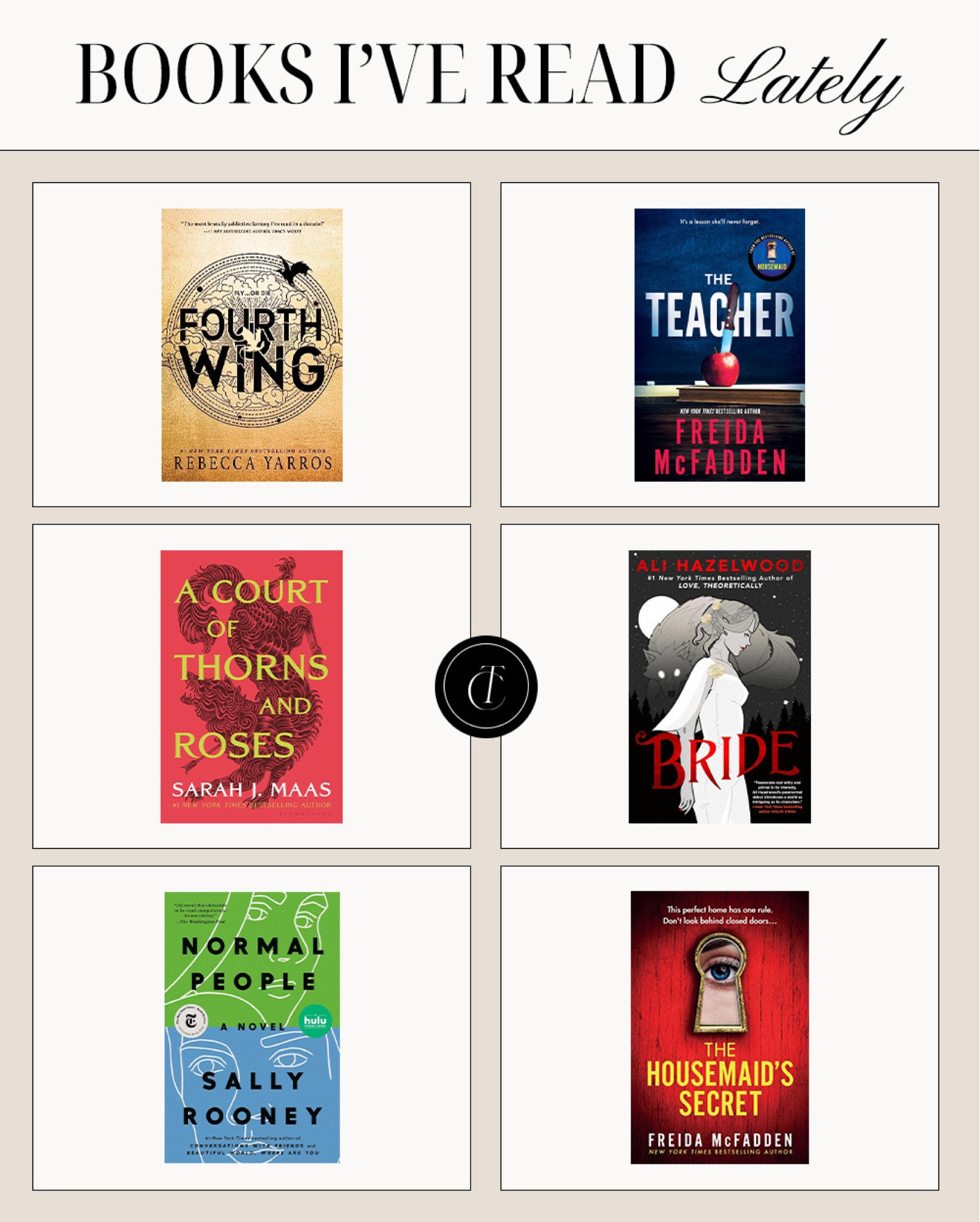 Books I’ve read lately and loved! 