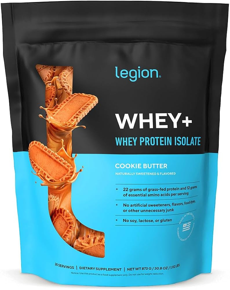 LEGION Whey+ Protein Whey Isolate from Grass Fed Cows - Whey Protein Isolate Powder Low Calorie, ... | Amazon (US)
