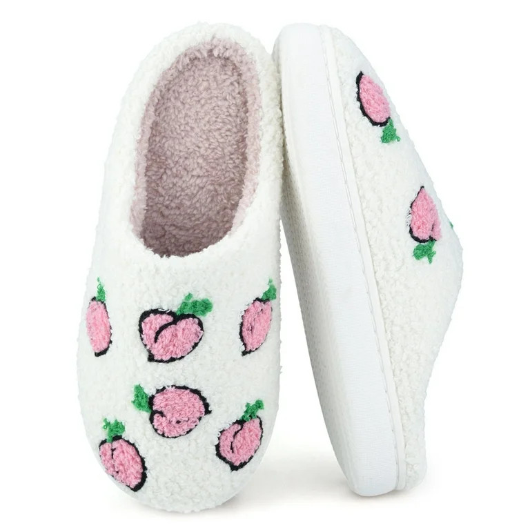 BERANMEY Cute Cartoon Flower Slippers for Women Soft Plush Comfy Warm Slip-On Couple Slippers fo ... | Walmart (US)