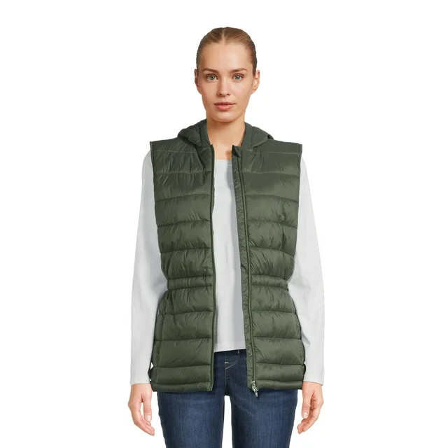 Swiss Tech Women's Hooded Vest with Cinched Waist, Sizes XS-3X | Walmart (US)