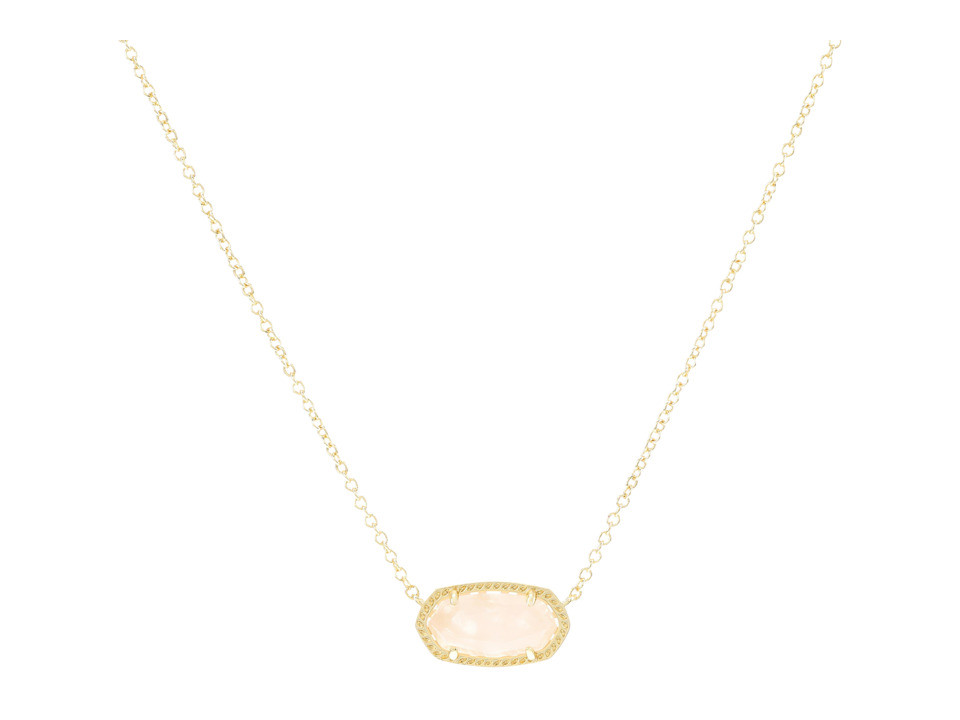Kendra Scott - Elisa Pendant Necklace (Gold/Rose Quartz) Necklace | Zappos