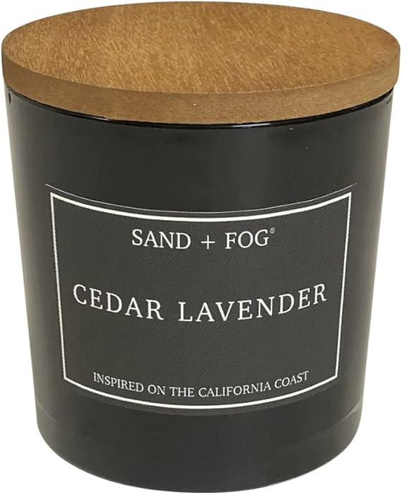 Sand + Fog Scented Candles - Cedar Lavender - Additional Scents and Sizes - 3 Wicks 100% Cotton L... | Amazon (US)