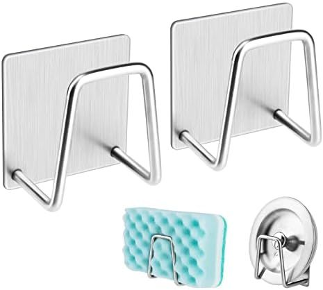 NEXCURIO Adhesive Sponge Holder Sink Caddy for Kitchen Accessories - SUS304 Stainless Steel Rust ... | Amazon (US)