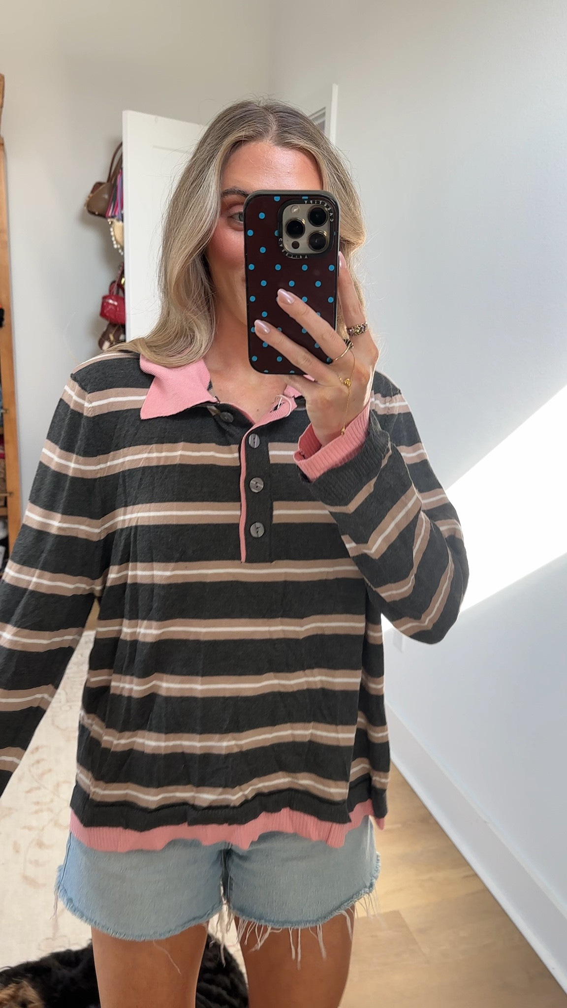 Amazon size small Chevara Women’s Striped Combined Knit Polo Shirt Stylish Oversized Polo Collar Long Sleeve Pullover Sweater Tops

#LTKSaleAlert #LTKootd #LTKWorkwear