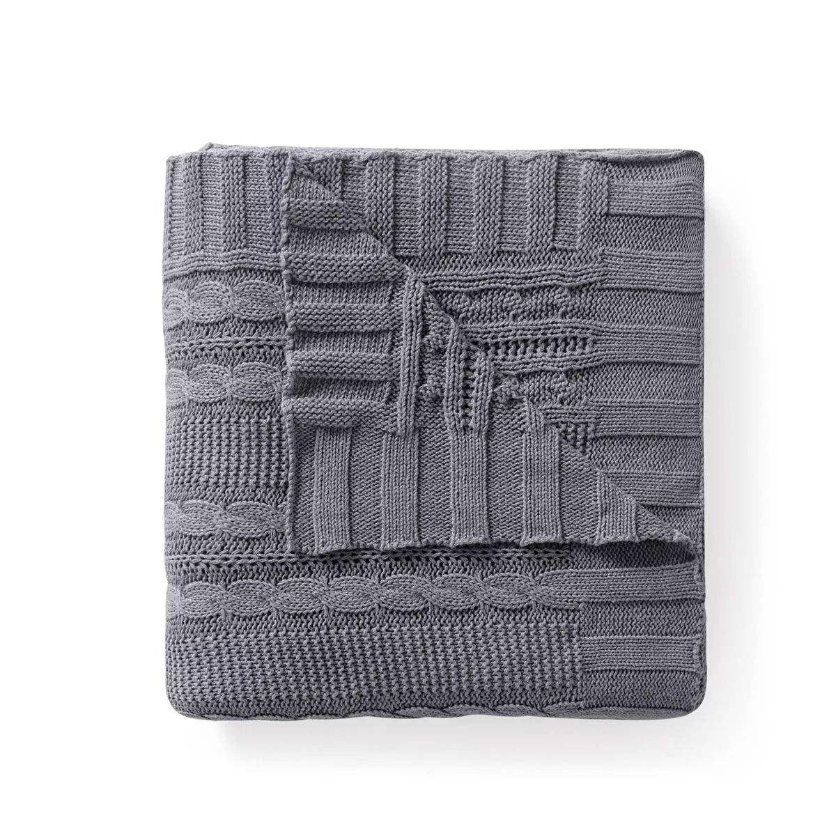 50"x70" Home Dublin Cable Knit Throw Blanket Gray - VCNY | Target