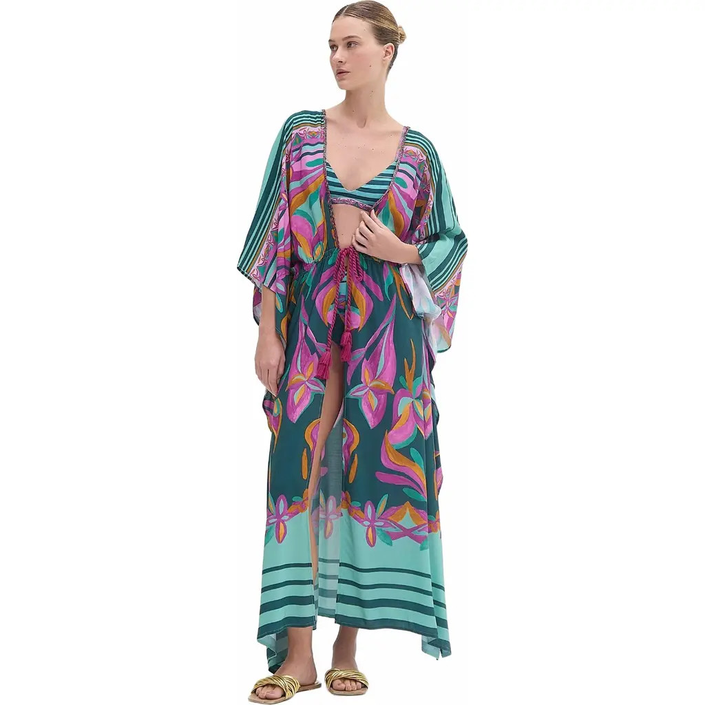 PatBO Aljezur Maxi Robe in Green at Nordstrom | Nordstrom
