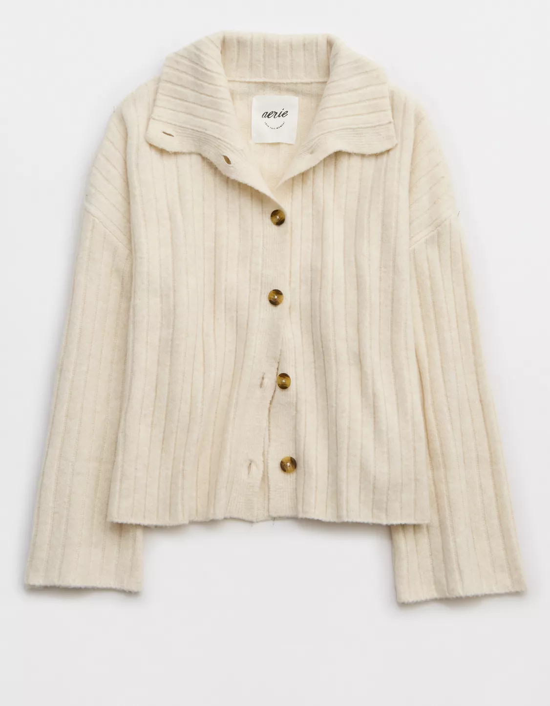 Aerie Unreal Ribbed Cardigan | Aerie