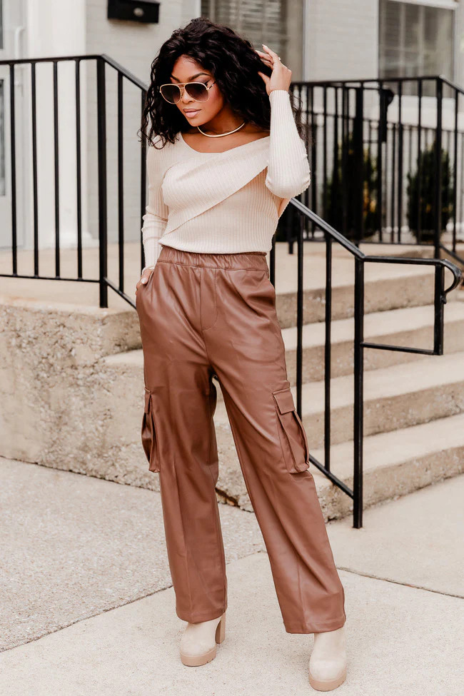 Entertain Me Oatmeal Off The Shoulder Ribbed Top | Pink Lily